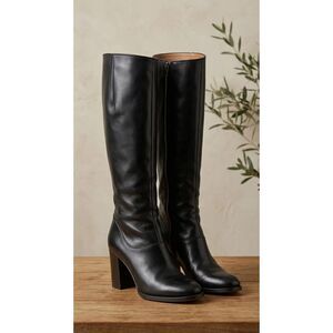 Ginza Kanematsu Boots, Leather, Deep black, Size 23 (JP), Preloved